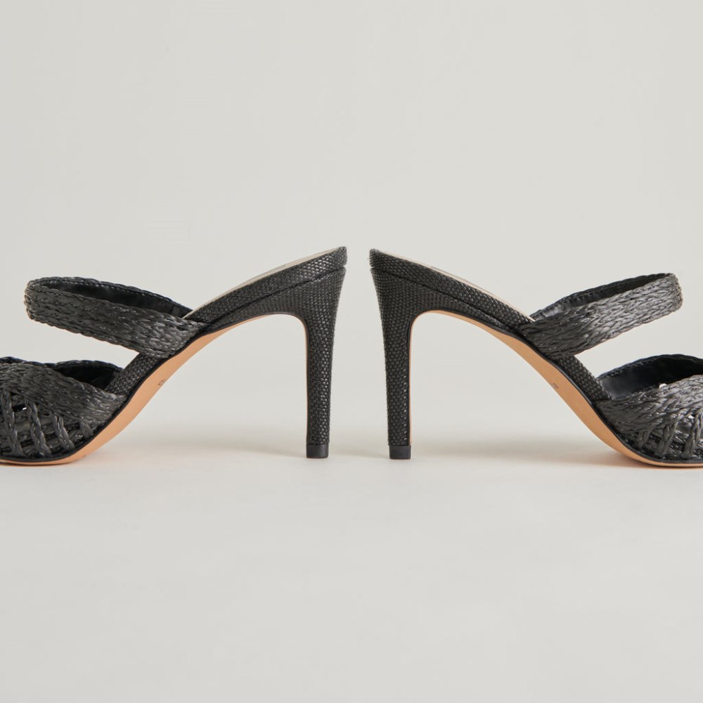 Dolce Vita Kaline Heels Onyx Raffia