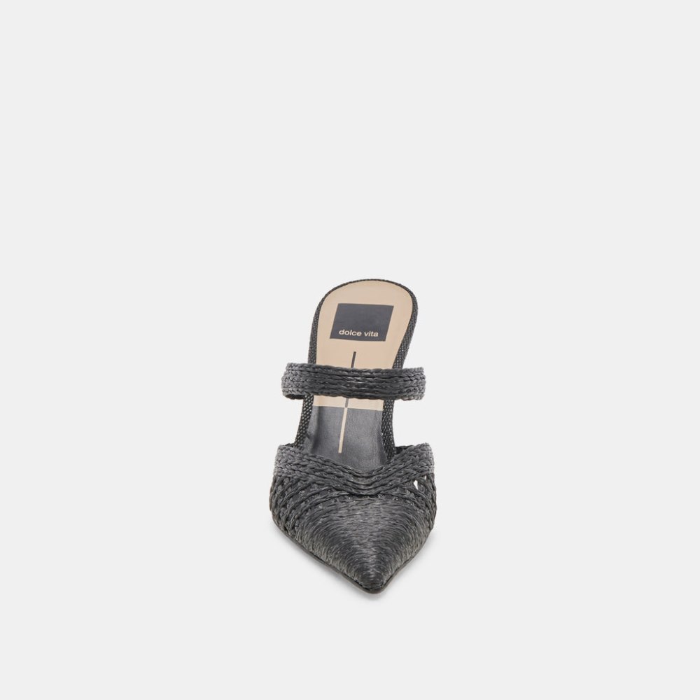 Dolce Vita Kaline Heels Onyx Raffia