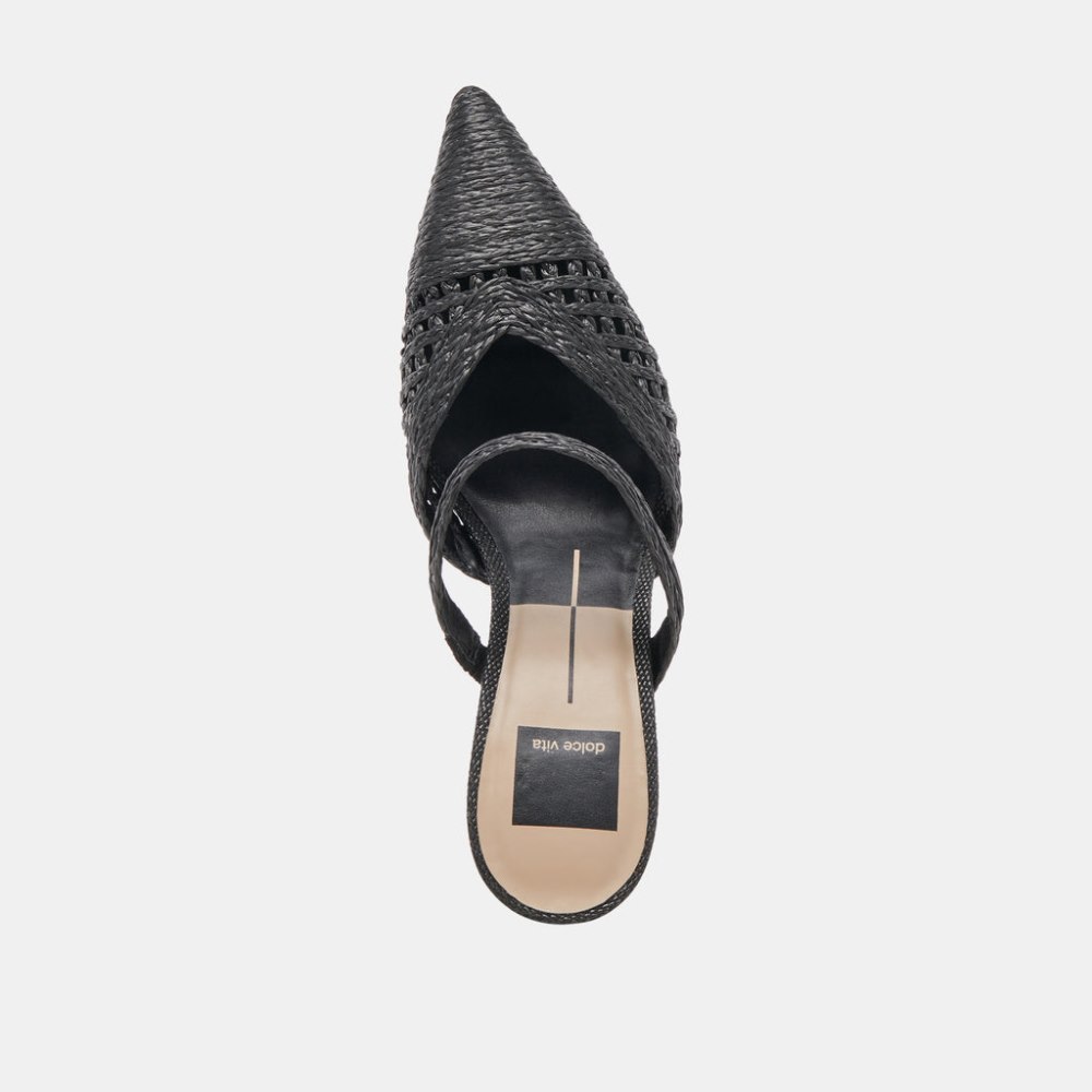 Dolce Vita Kaline Heels Onyx Raffia