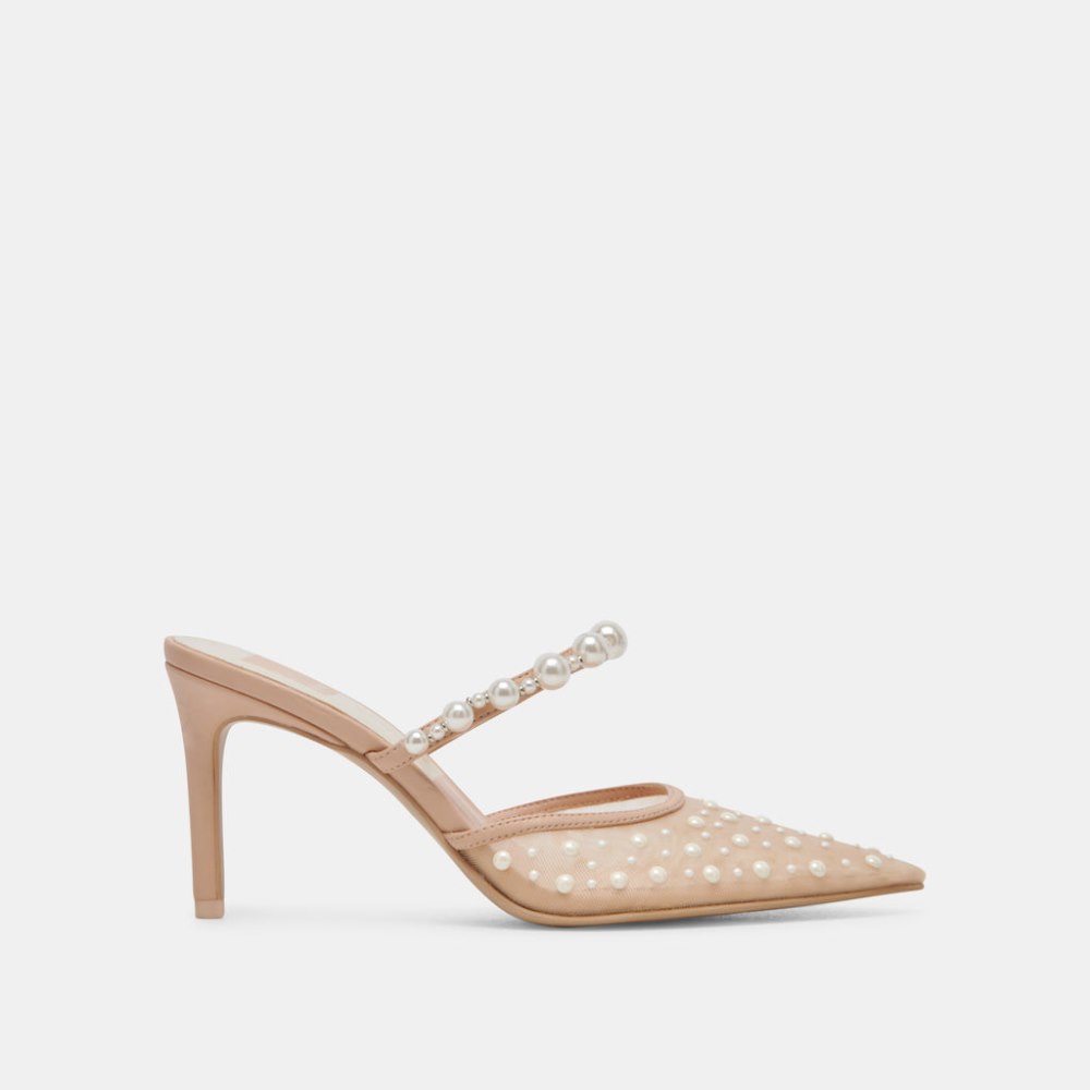 Dolce Vita Katik Pearl Heels Blush Mesh
