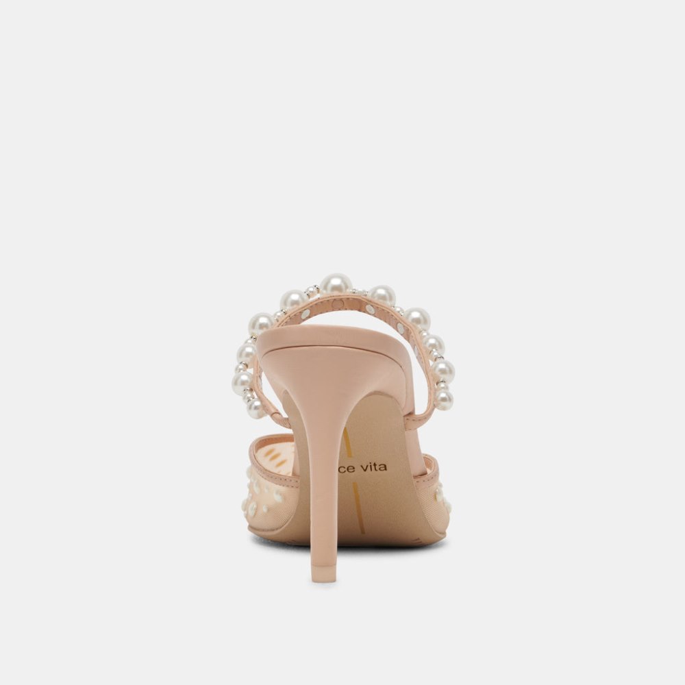 Dolce Vita Katik Pearl Heels Blush Mesh