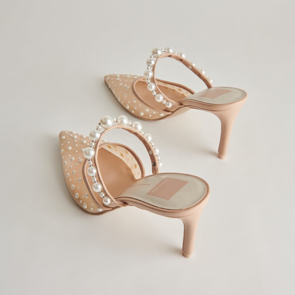 Dolce Vita Katik Pearl Heels Blush Mesh