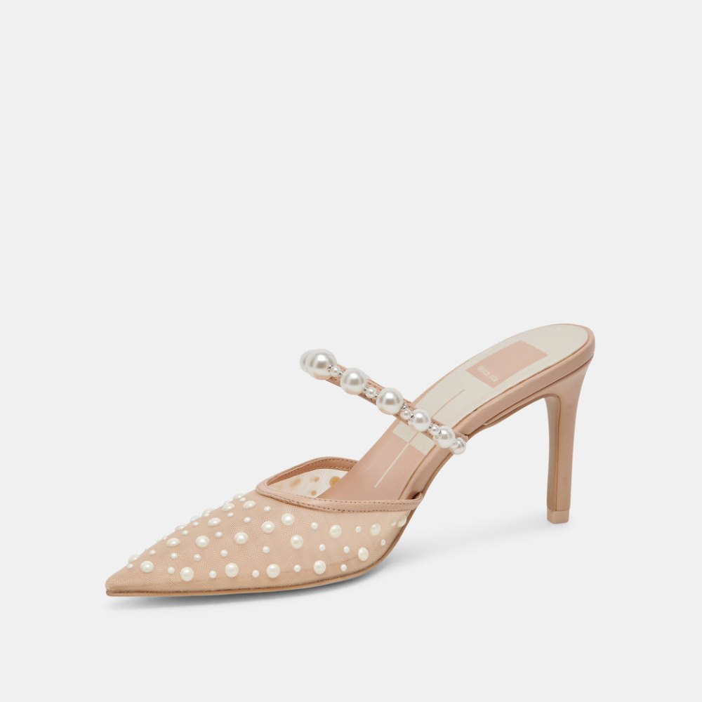 Dolce Vita Katik Pearl Heels Blush Mesh