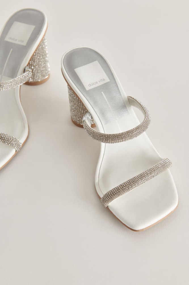 Dolce Vita Noles Rhinestone Heels Crystal Rhinestone