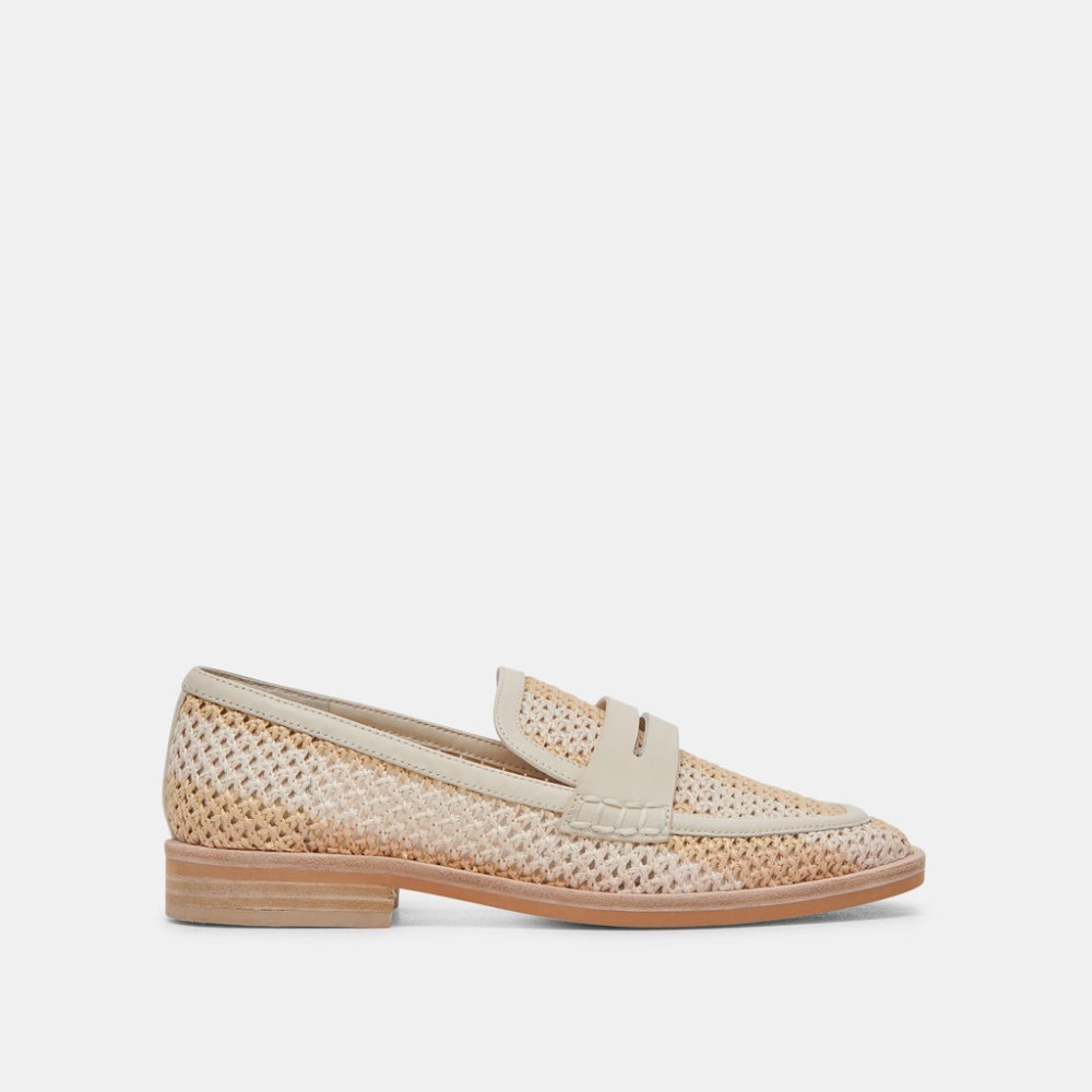 Dolce Vita Halley Flats Ivory Multi Raffia