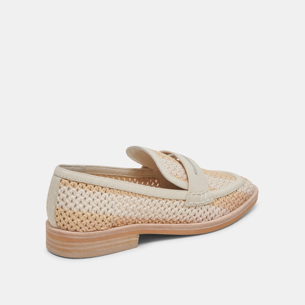 Dolce Vita Halley Flats Ivory Multi Raffia