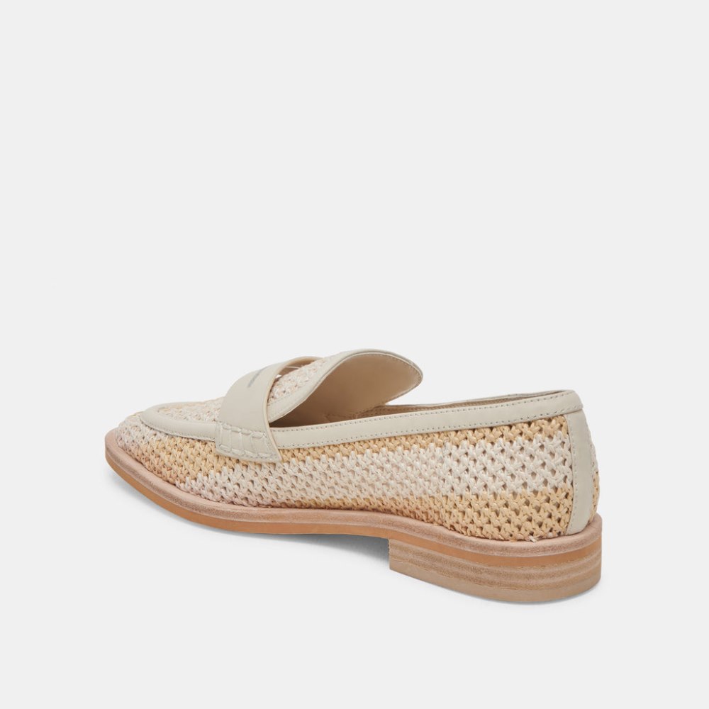 Dolce Vita Halley Flats Ivory Multi Raffia