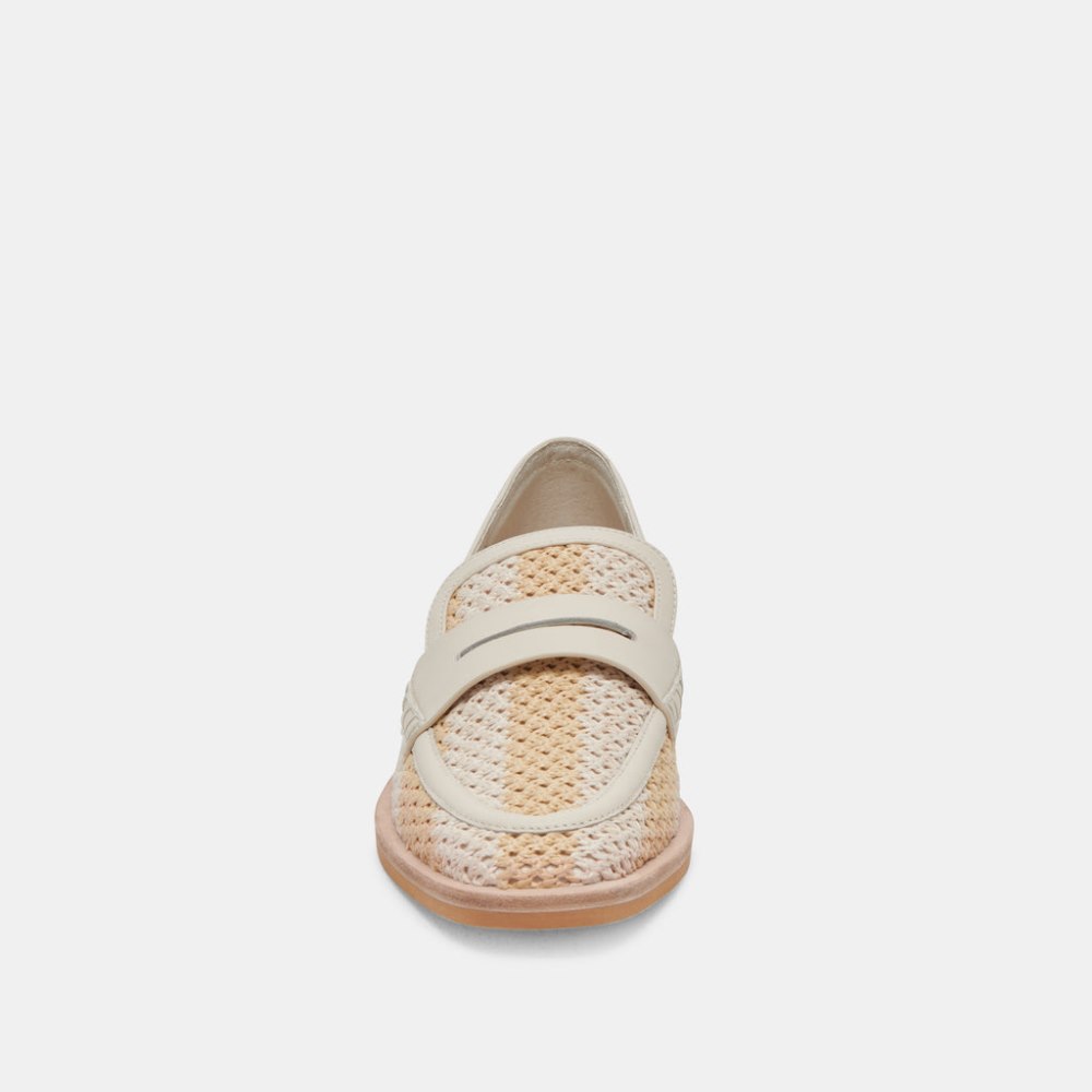 Dolce Vita Halley Flats Ivory Multi Raffia