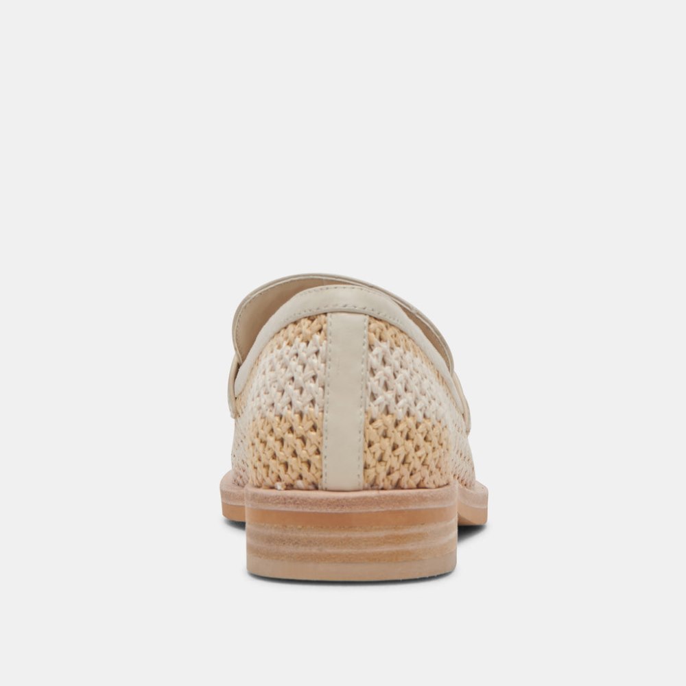 Dolce Vita Halley Flats Ivory Multi Raffia