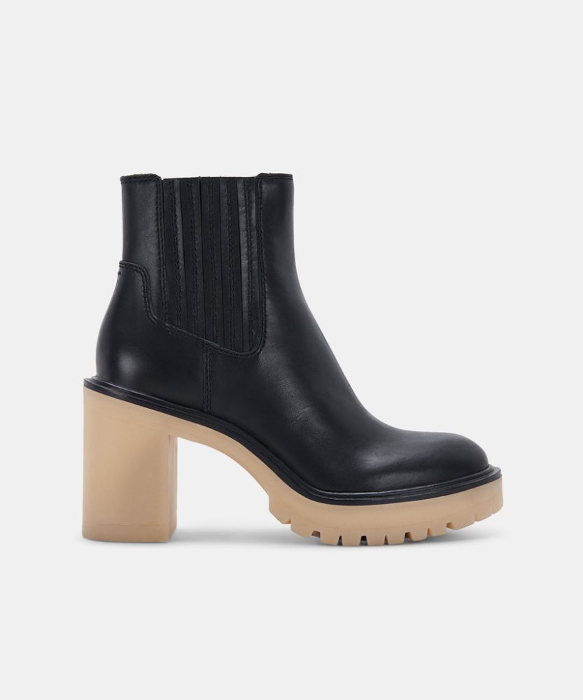 Dolce Vita Caster H2o Booties Black Leather