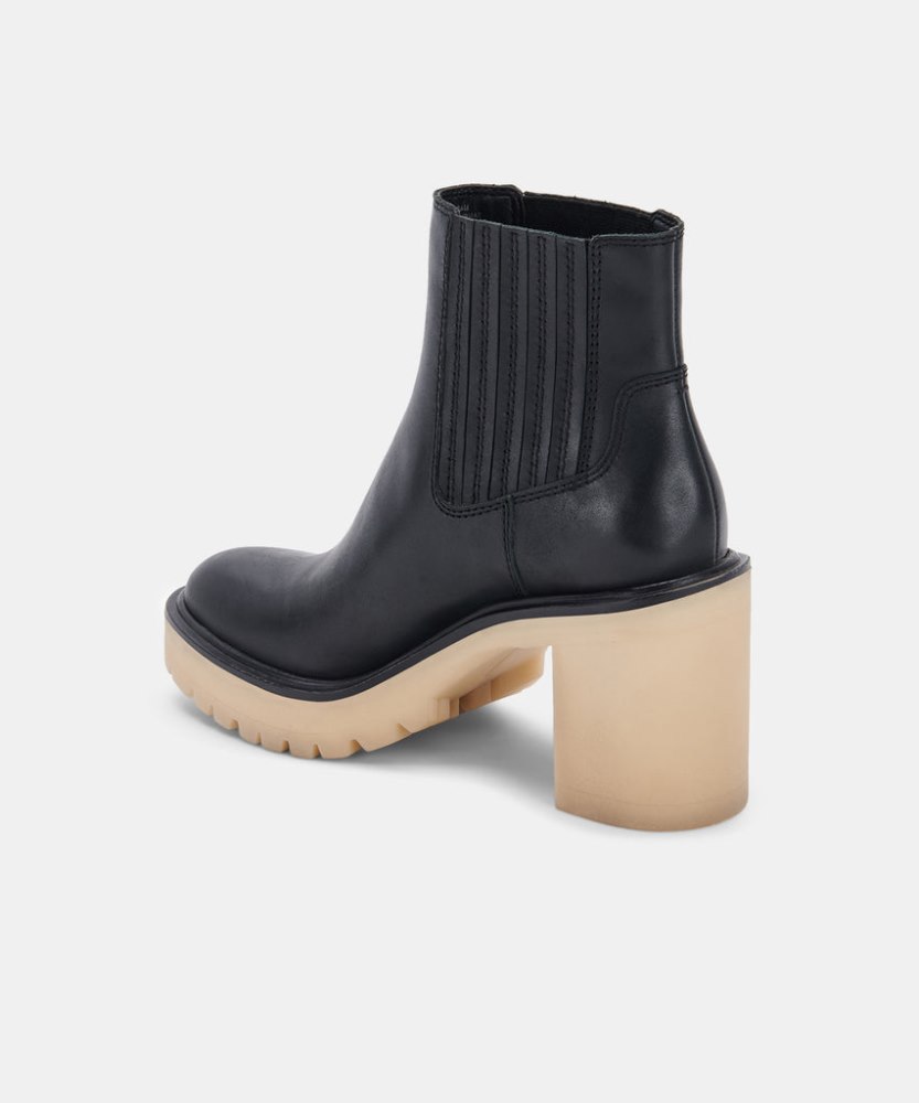 Dolce Vita Caster H2o Booties Black Leather