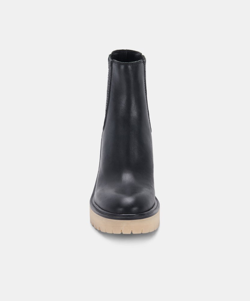 Dolce Vita Caster H2o Booties Black Leather