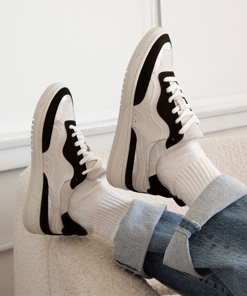Dolce Vita Adella Sneakers White Black Leather