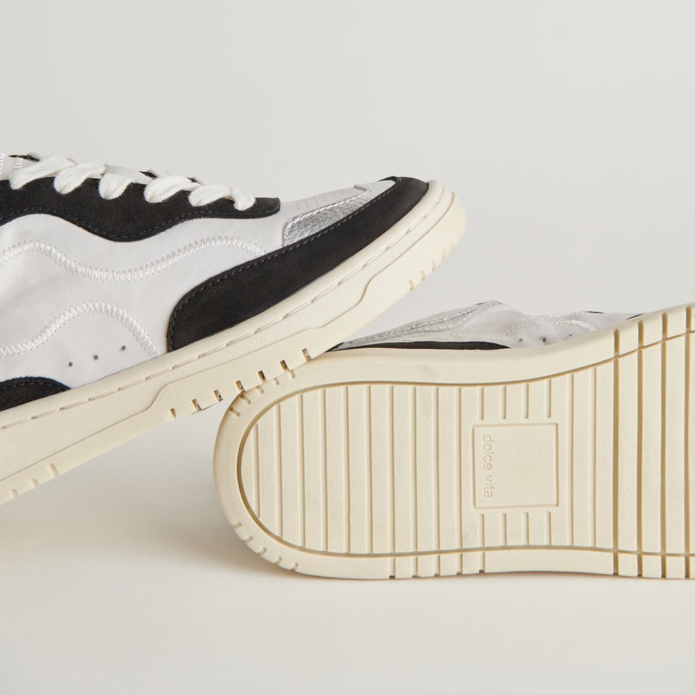 Dolce Vita Adella Sneakers White Black Leather