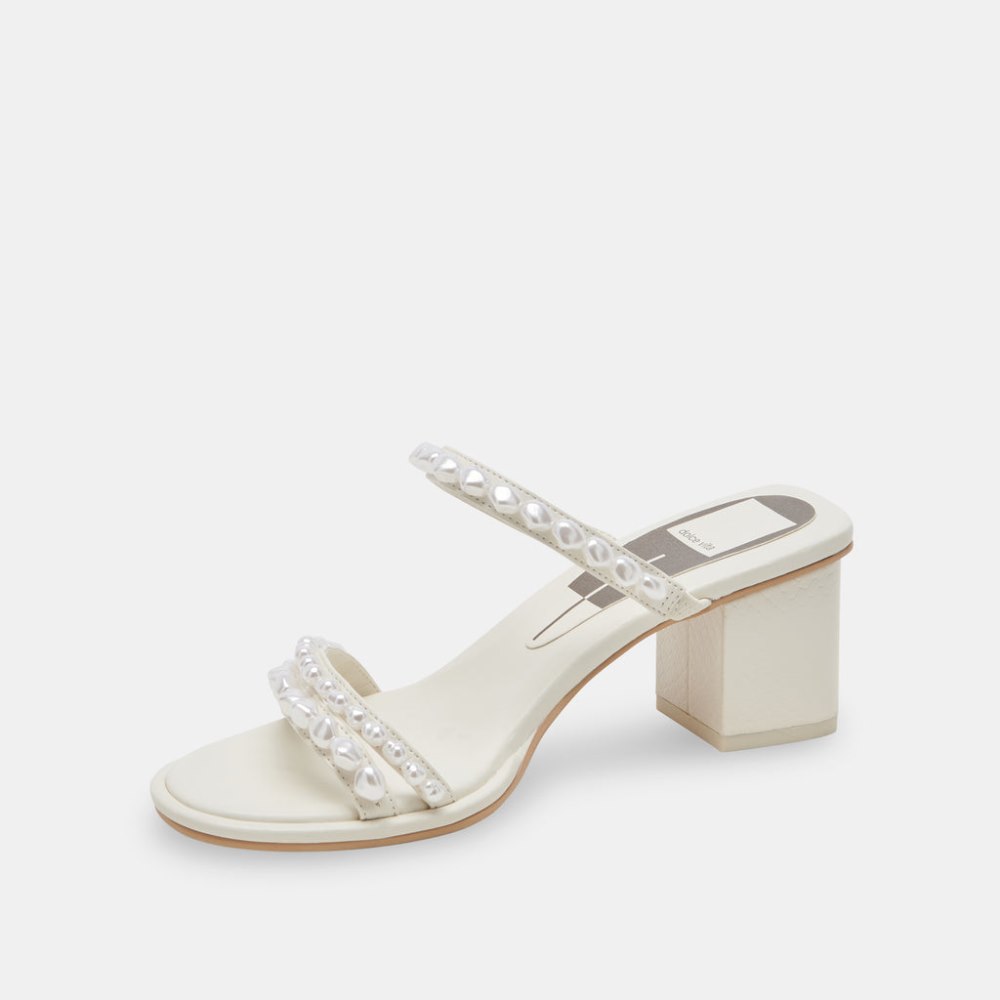 Dolce Vita Tinker Pearl Heels Vanilla Pearls