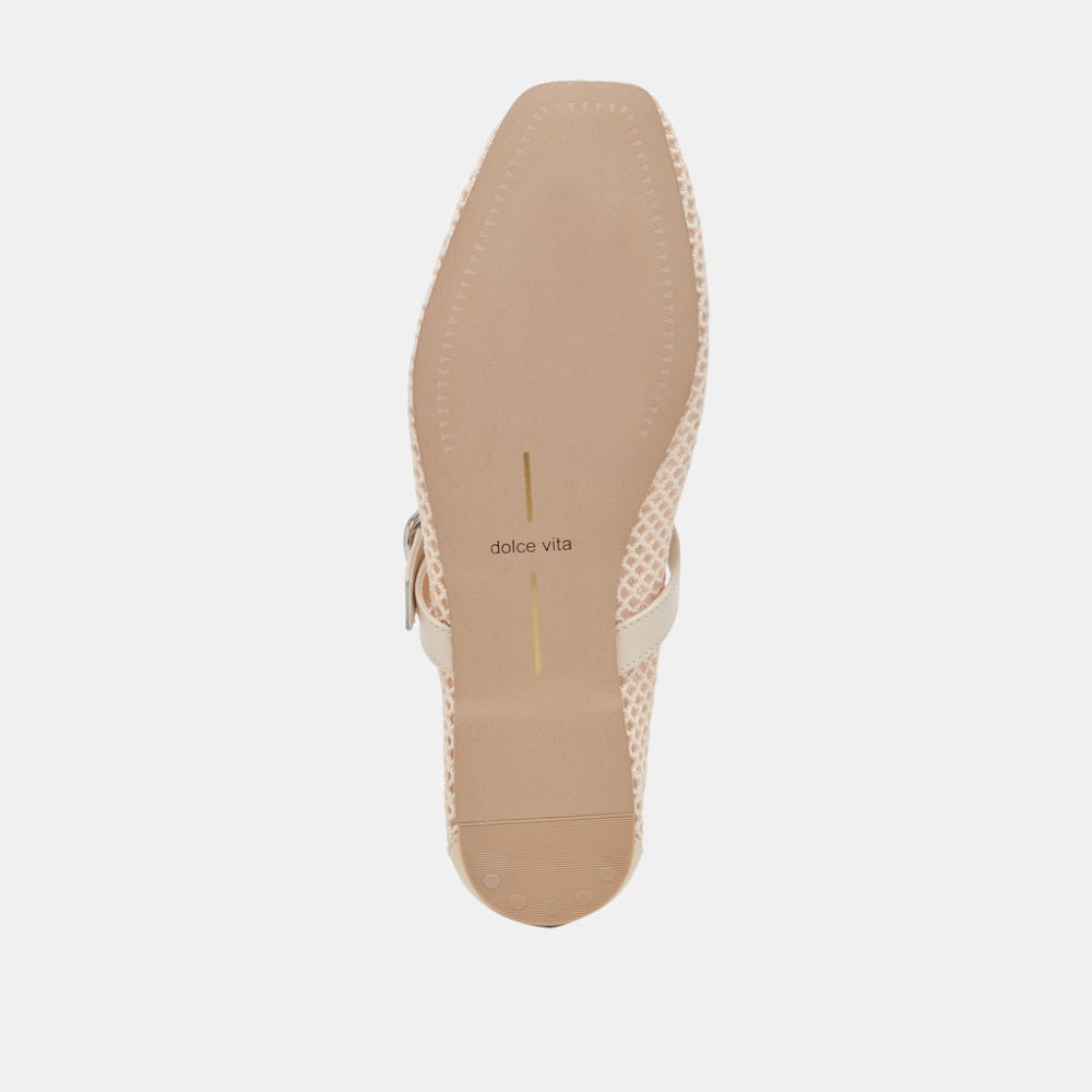 Dolce Vita Rodni Mesh Ballet Flats Creme Woven Mesh