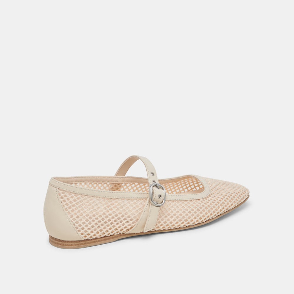 Dolce Vita Rodni Mesh Ballet Flats Creme Woven Mesh