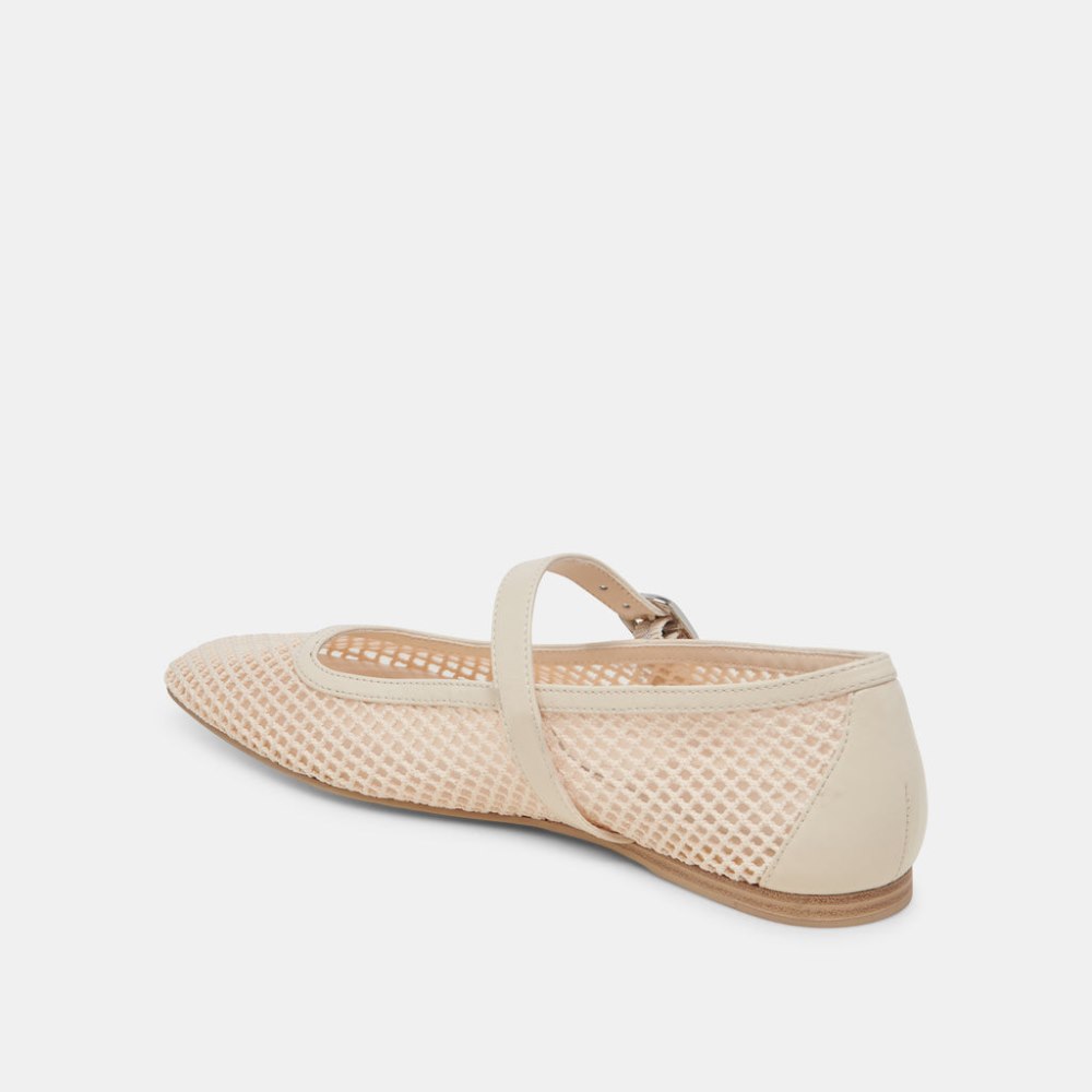 Dolce Vita Rodni Mesh Ballet Flats Creme Woven Mesh