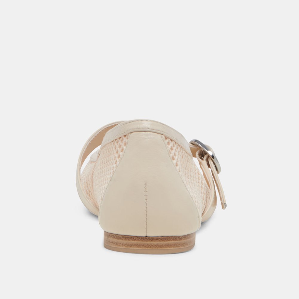 Dolce Vita Rodni Mesh Ballet Flats Creme Woven Mesh