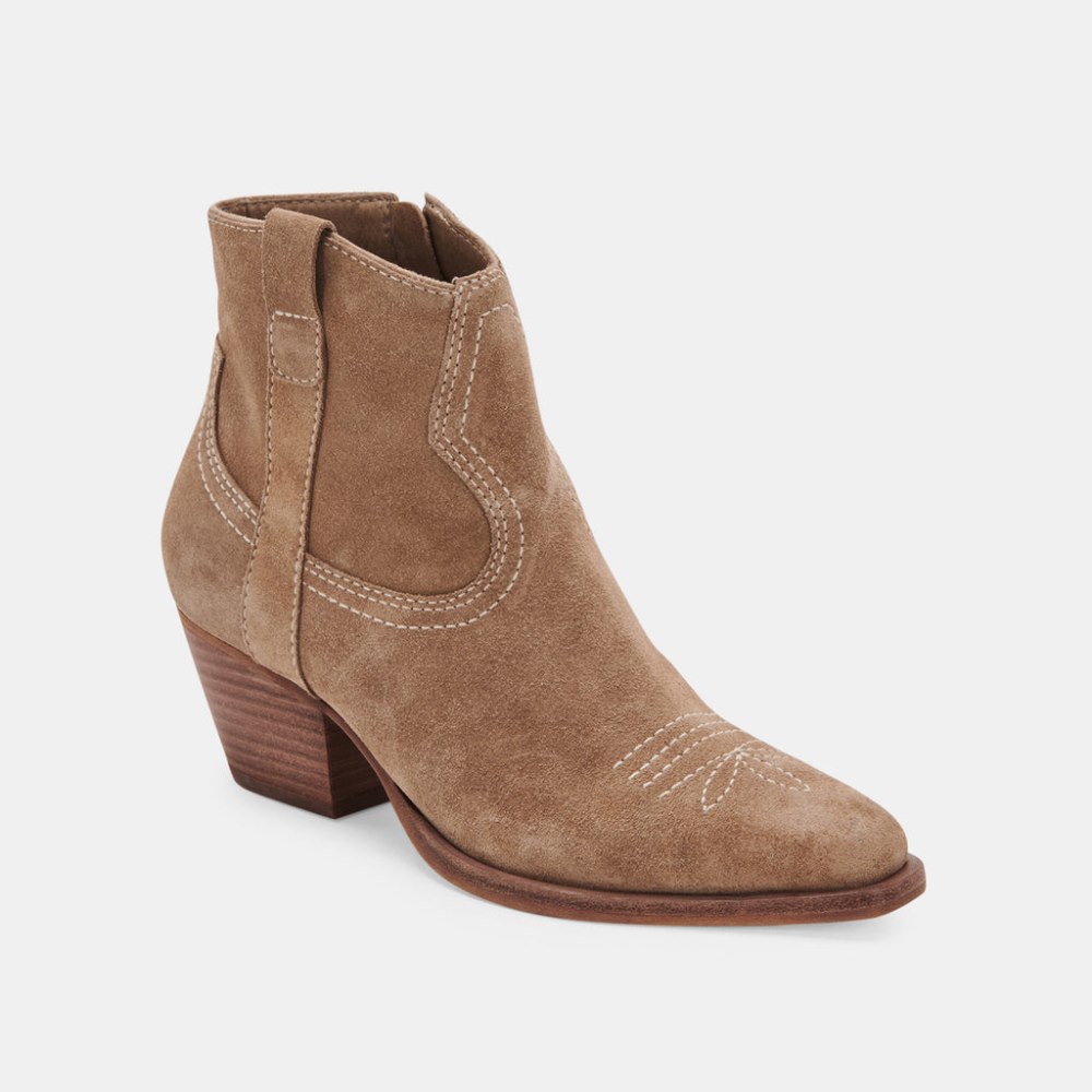 Dolce Vita Silma Booties Truffle Suede