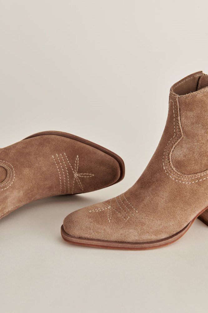 Dolce Vita Silma Booties Truffle Suede