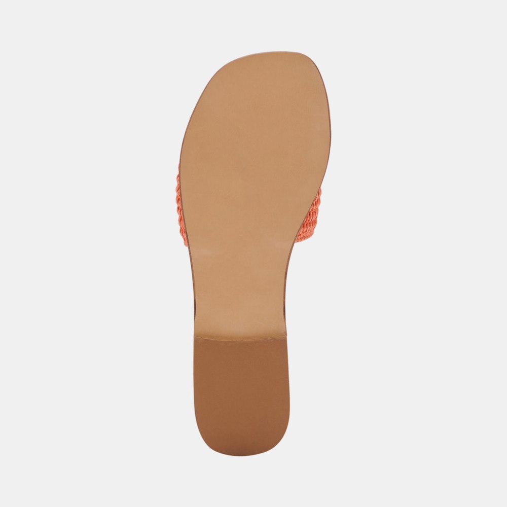 Dolce Vita Belle Sandals Orange Raffia