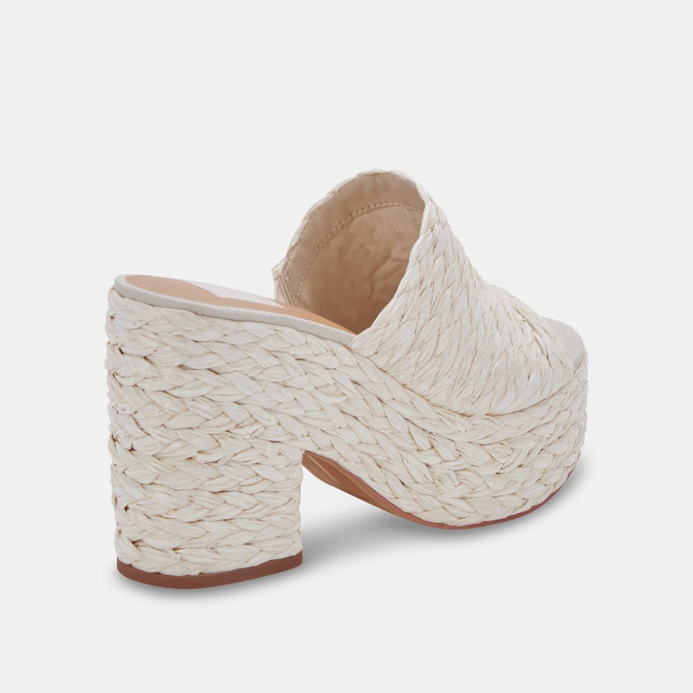 Dolce Vita Elora Heels Off White Raffia