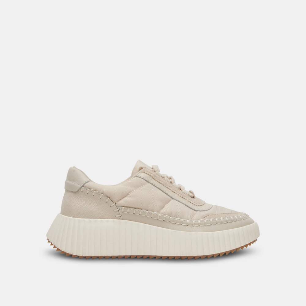 Dolce Vita Dolen Nylon Sneakers Ivory Nylon