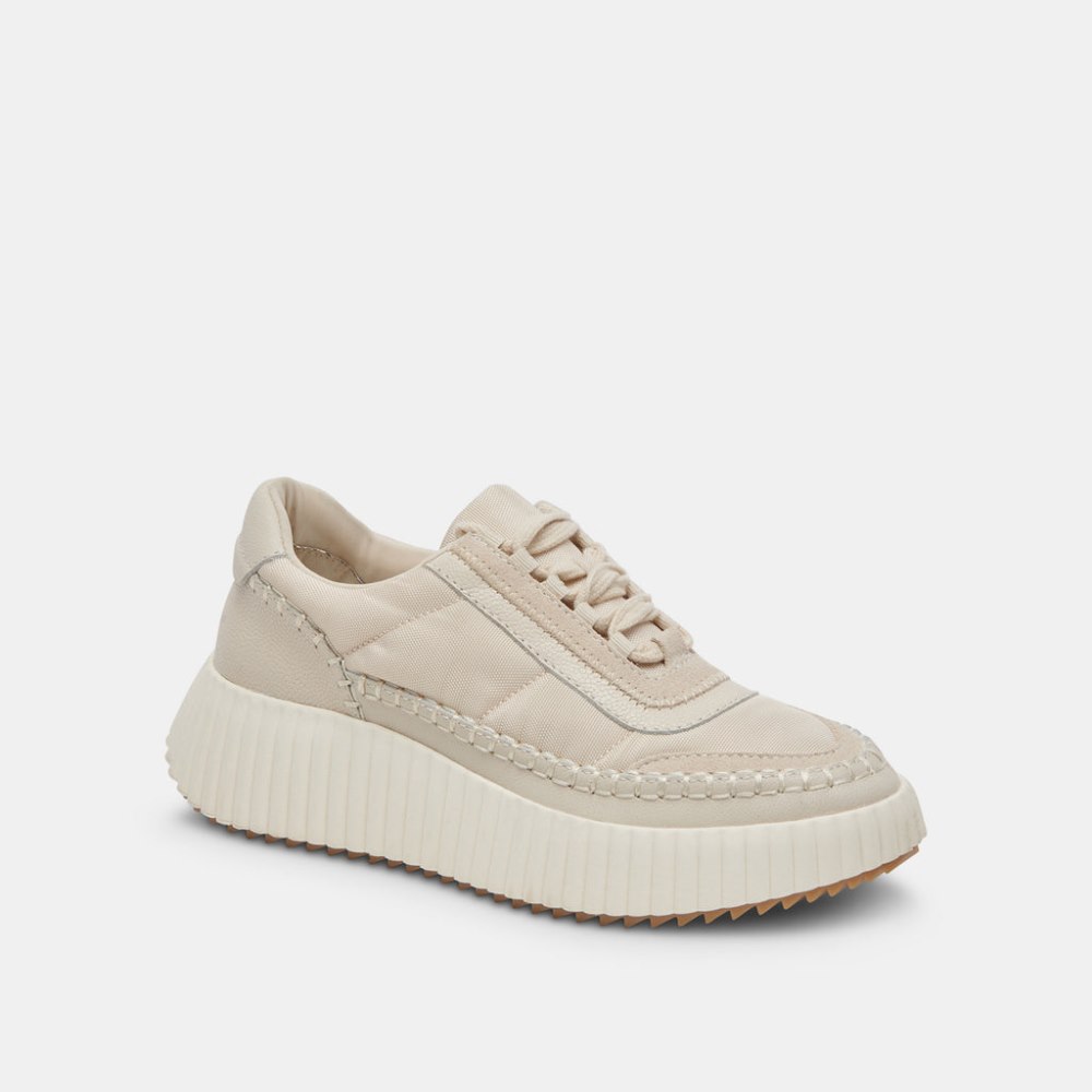 Dolce Vita Dolen Nylon Sneakers Ivory Nylon