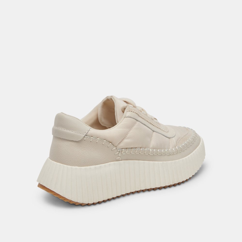 Dolce Vita Dolen Nylon Sneakers Ivory Nylon
