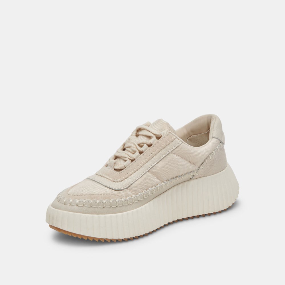 Dolce Vita Dolen Nylon Sneakers Ivory Nylon