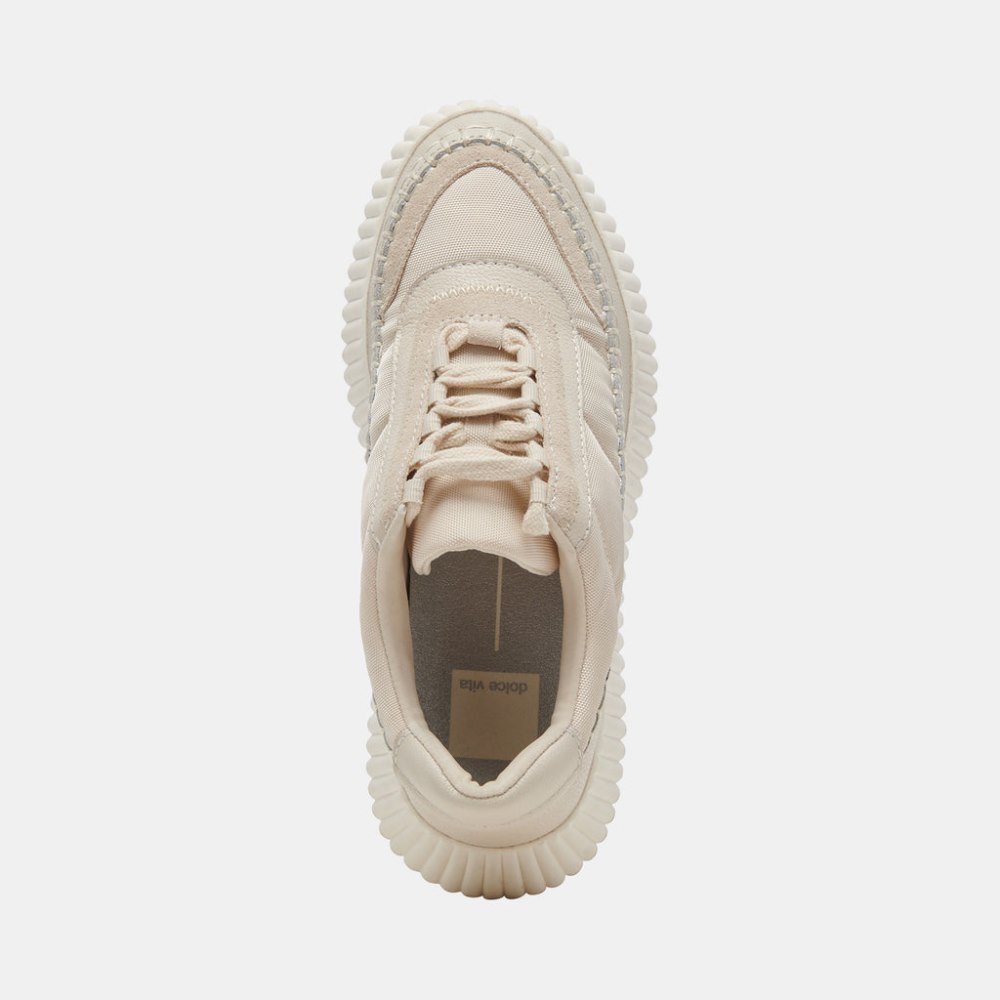 Dolce Vita Dolen Nylon Sneakers Ivory Nylon