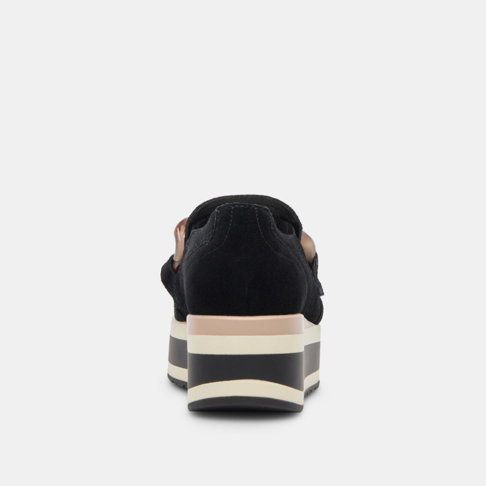 Dolce Vita Jhenee Perforated Sneakers Onyx Suede