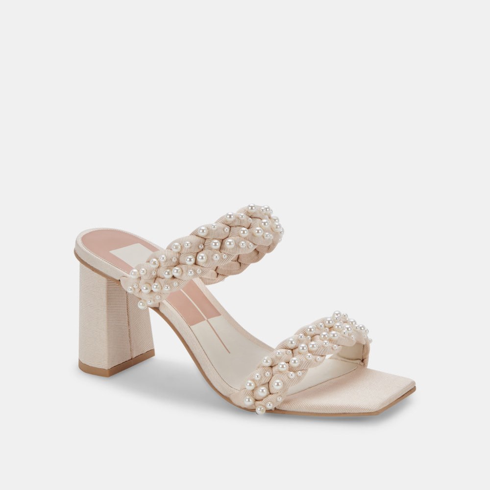 Dolce Vita Paily Pearl Heels Vanilla Pearls