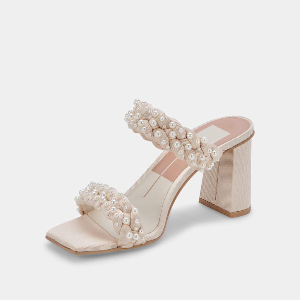 Dolce Vita Paily Pearl Heels Vanilla Pearls