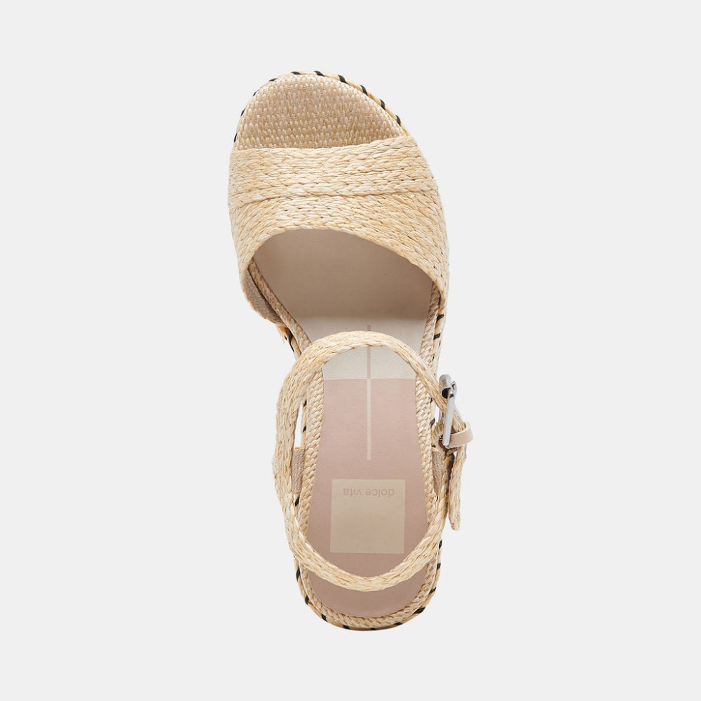 Dolce Vita Tiago Wedges Lt Natural Raffia