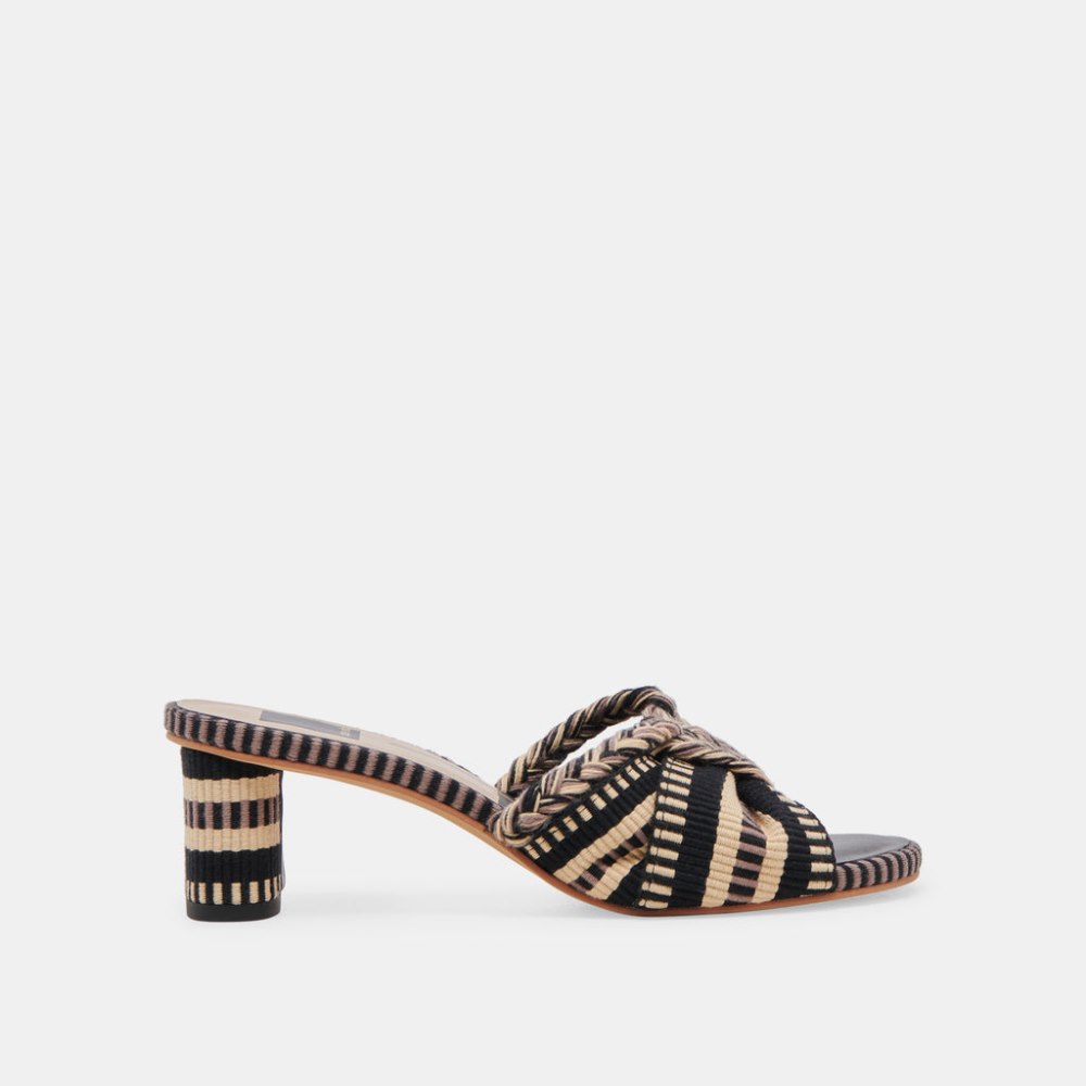 Dolce Vita Dallie Heels Black Multi Woven