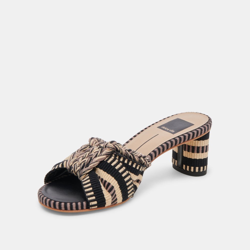 Dolce Vita Dallie Heels Black Multi Woven