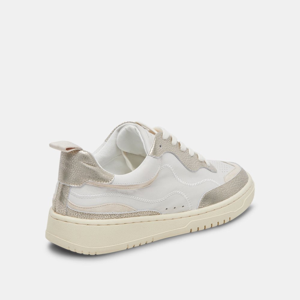 Dolce Vita Adella Sneakers White Gold Leather