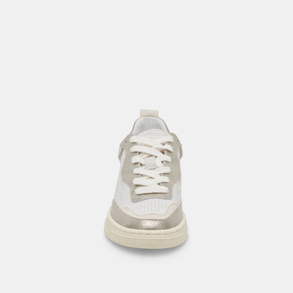 Dolce Vita Adella Sneakers White Gold Leather