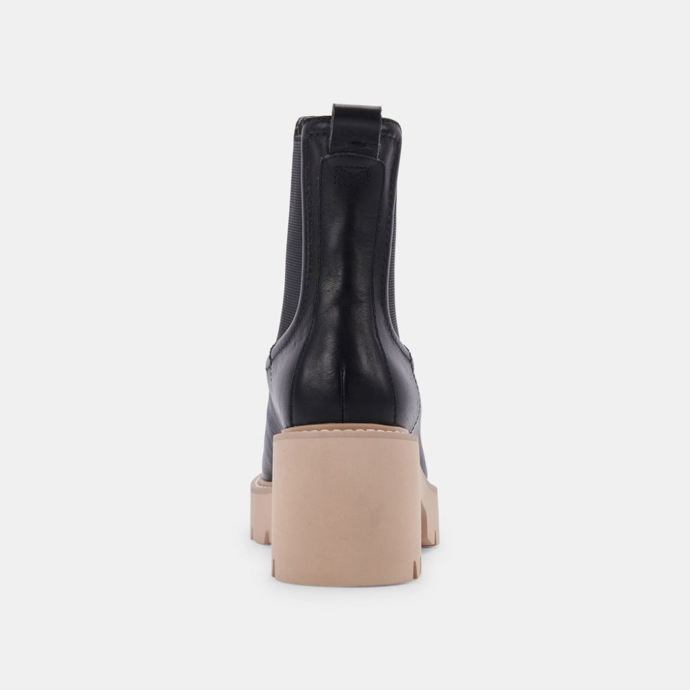Dolce Vita Hawk H20 Wide Booties Black Leather