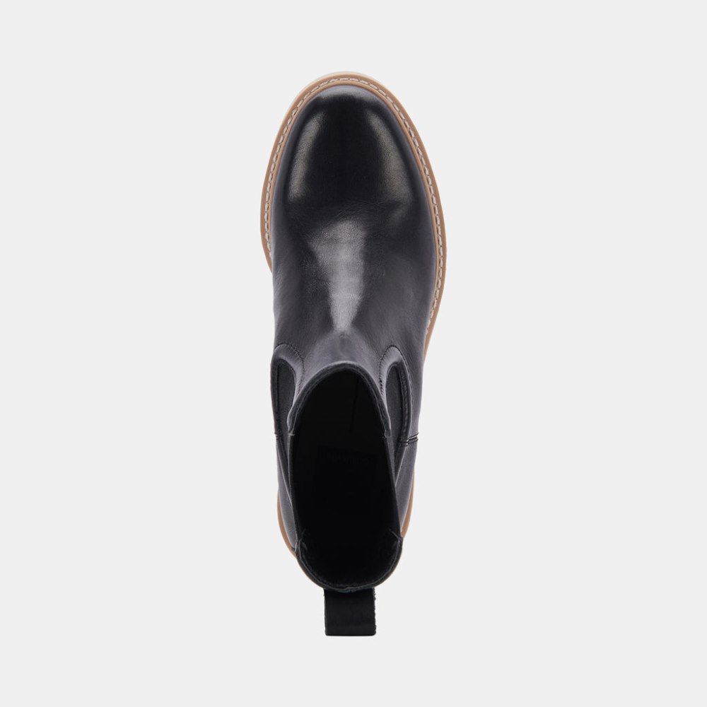 Dolce Vita Hawk H20 Wide Booties Black Leather