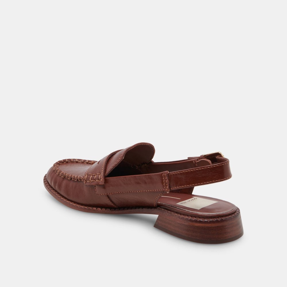 Dolce Vita Hardi Loafers Brown Crinkle Patent