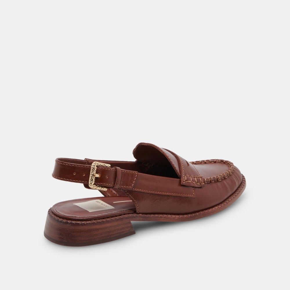 Dolce Vita Hardi Loafers Brown Crinkle Patent