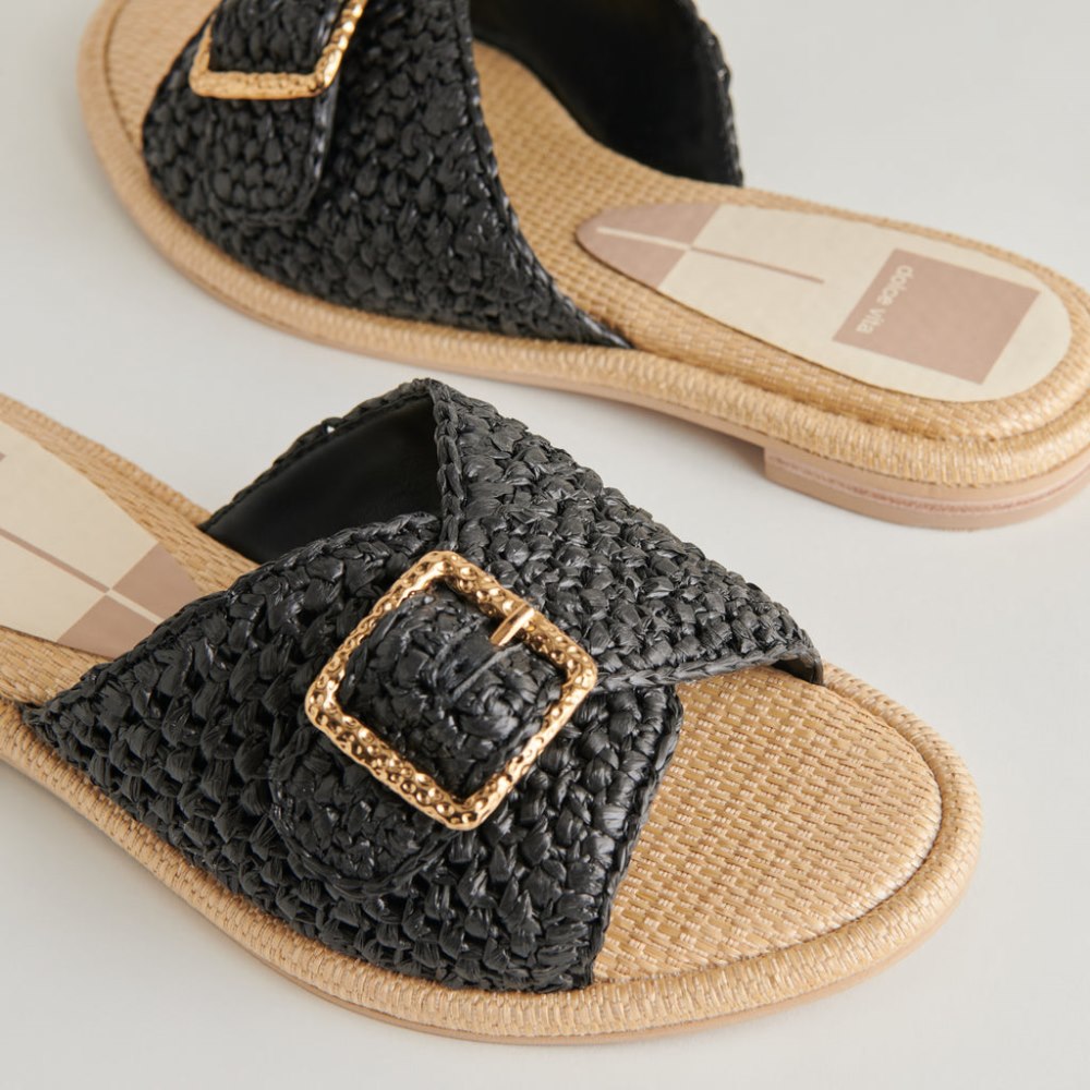 Dolce Vita Alonzo Sandals Onyx Raffia