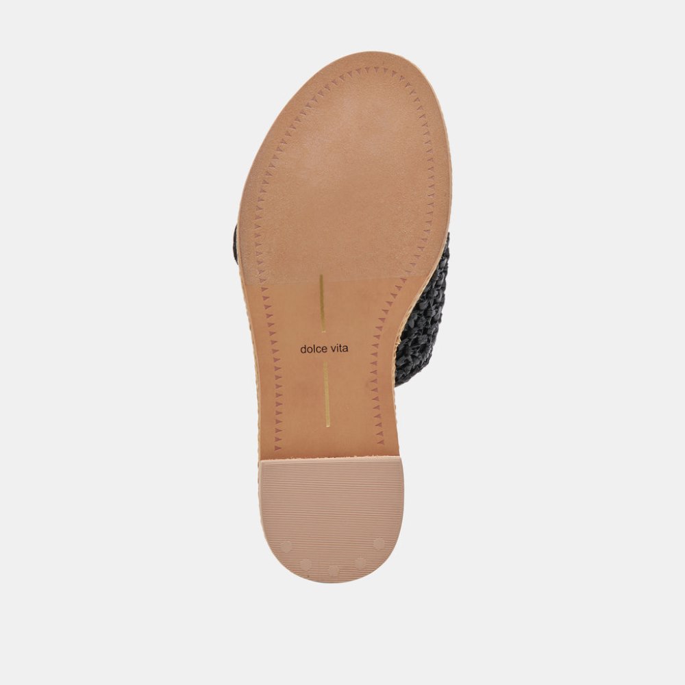 Dolce Vita Alonzo Sandals Onyx Raffia