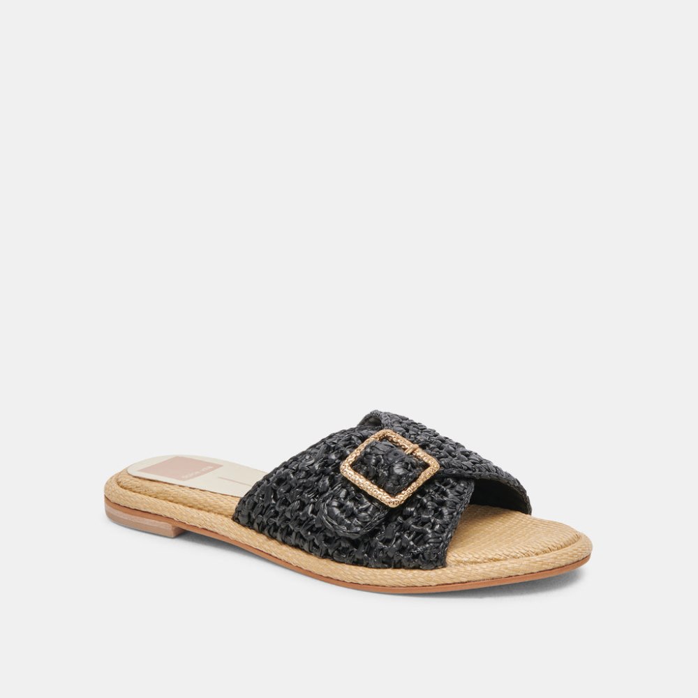 Dolce Vita Alonzo Sandals Onyx Raffia