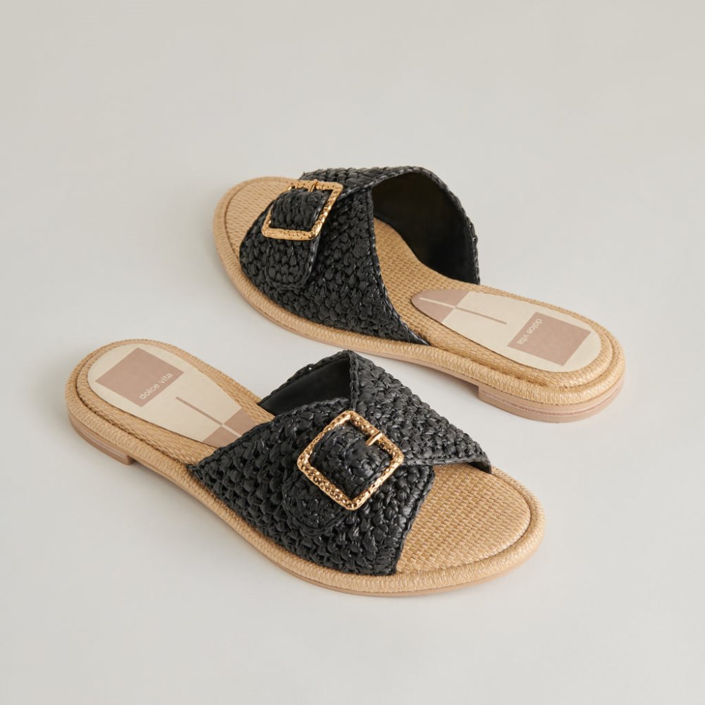 Dolce Vita Alonzo Sandals Onyx Raffia