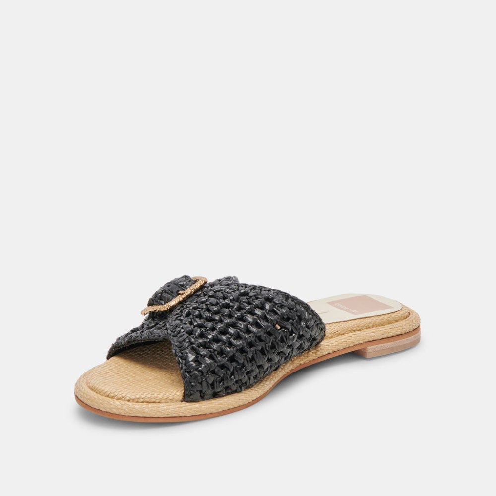 Dolce Vita Alonzo Sandals Onyx Raffia