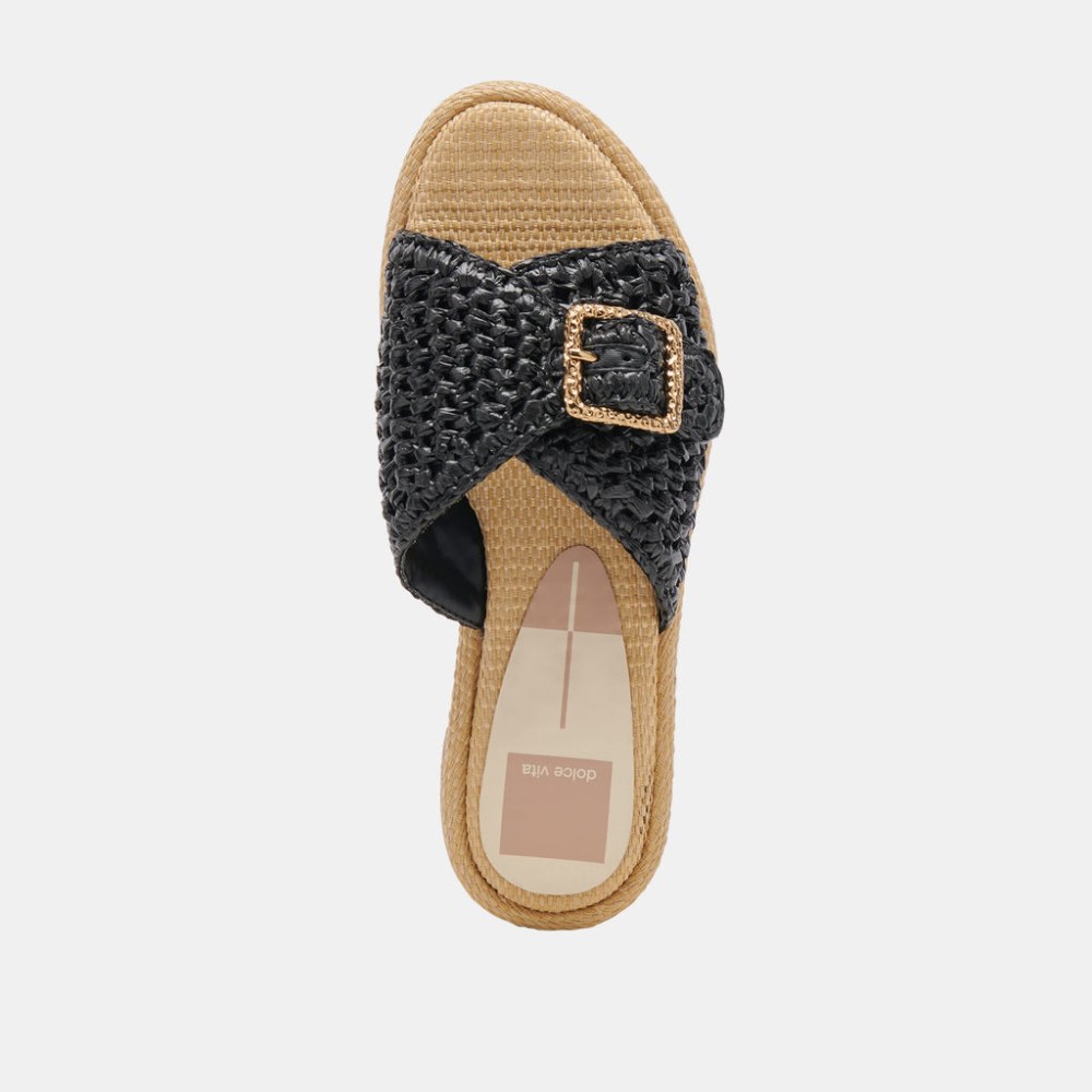 Dolce Vita Alonzo Sandals Onyx Raffia